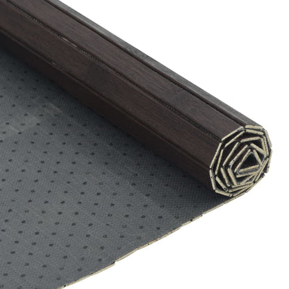 vidaXL Teppich Rechteckig Dunkelbraun 60x200 cm Bambus