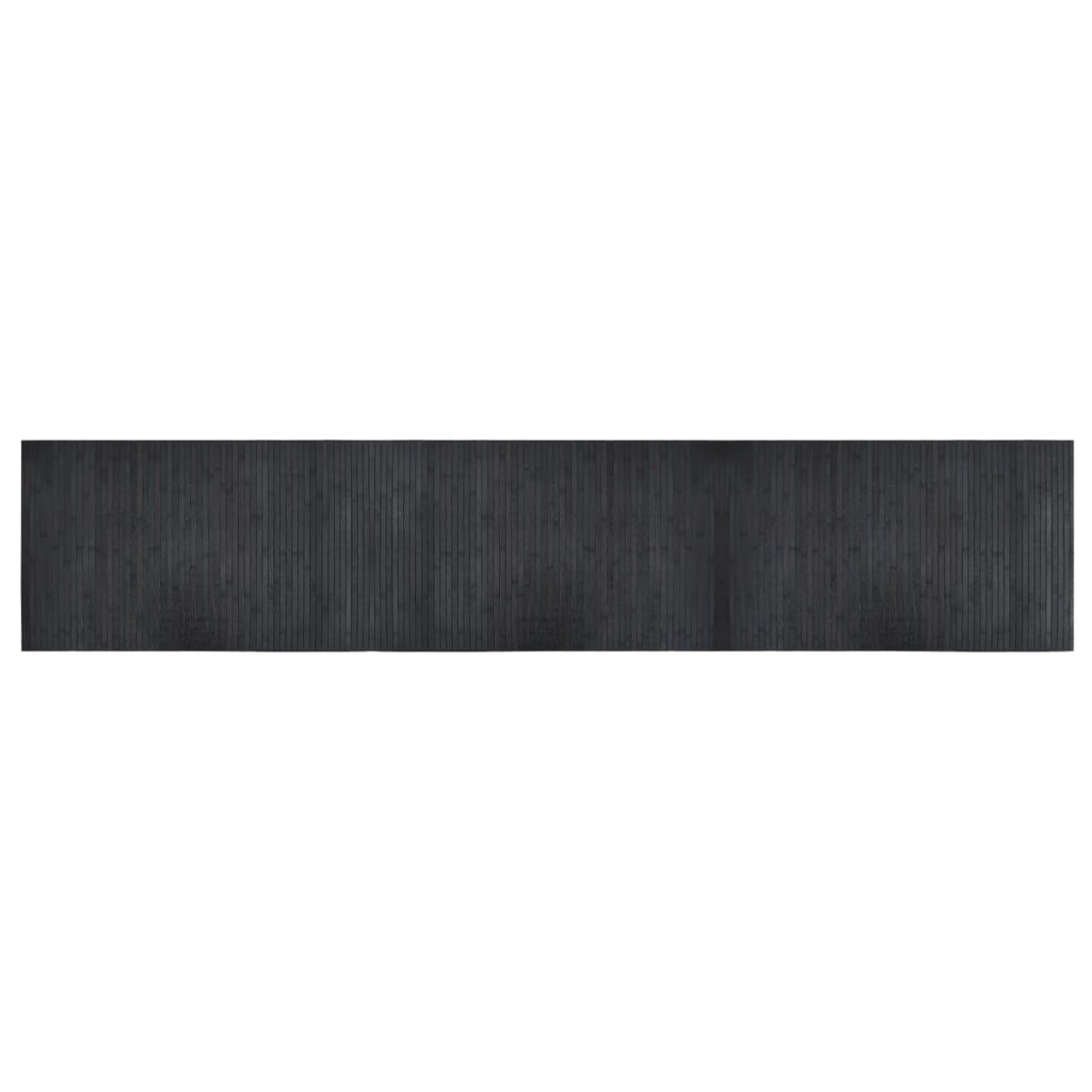vidaXL Teppich Rechteckig Grau 60x300 cm Bambus