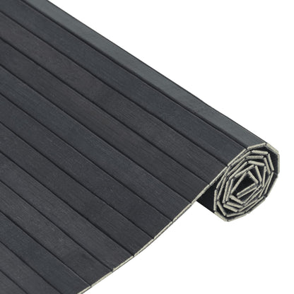 vidaXL Teppich Rechteckig Grau 60x300 cm Bambus