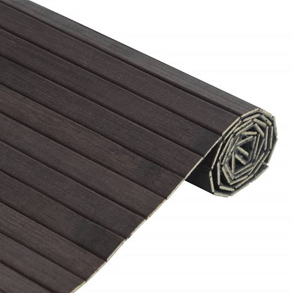 vidaXL Teppich Rechteckig Dunkelbraun 60x300 cm Bambus