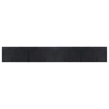 vidaXL Teppich Rechteckig Schwarz 60x400 cm Bambus
