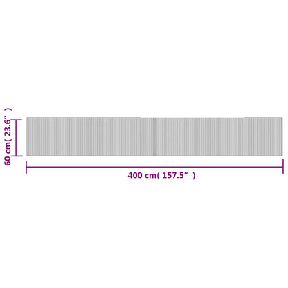 vidaXL Teppich Rechteckig Braun 60x400 cm Bambus