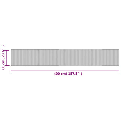 vidaXL Teppich Rechteckig Hell Natur 60x400 cm Bambus