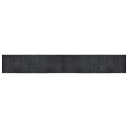 vidaXL Teppich Rechteckig Grau 60x400 cm Bambus