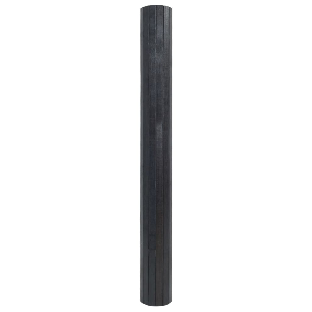 vidaXL Teppich Rechteckig Grau 60x400 cm Bambus