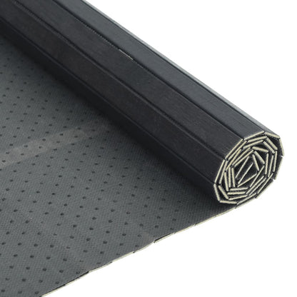 vidaXL Teppich Rechteckig Grau 60x400 cm Bambus