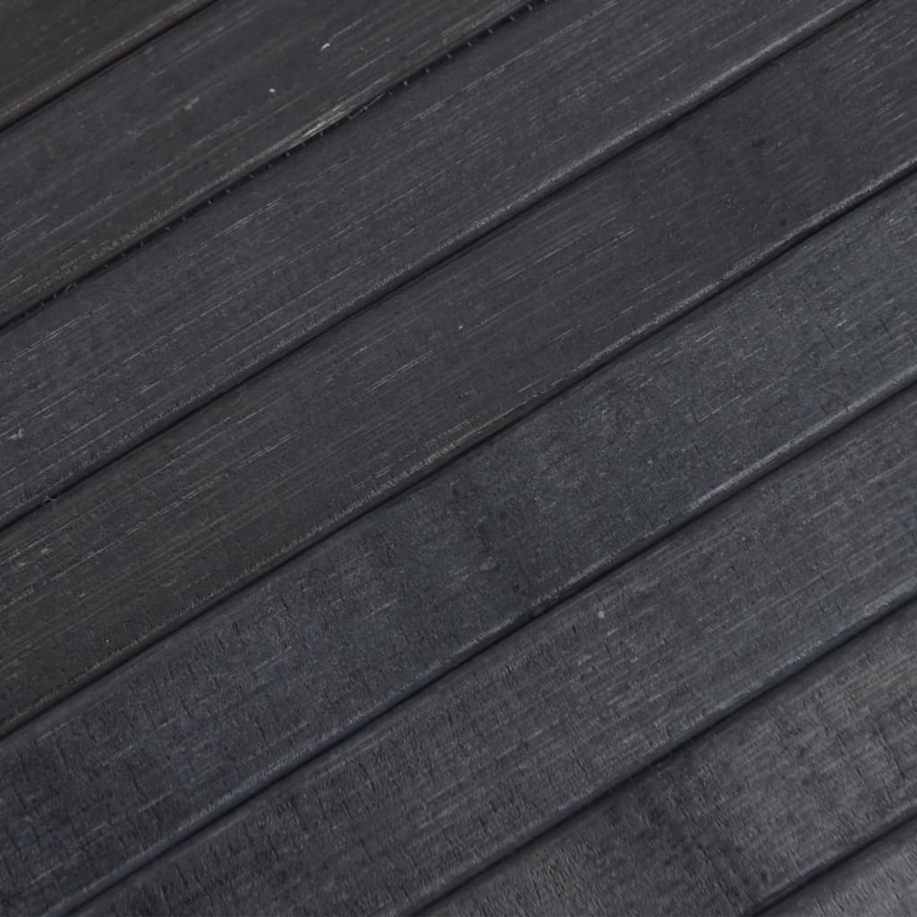 vidaXL Teppich Rechteckig Grau 60x400 cm Bambus
