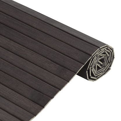 vidaXL Teppich Rechteckig Dunkelbraun 60x400 cm Bambus