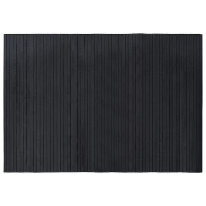 vidaXL Teppich Rechteckig Schwarz 70x100 cm Bambus