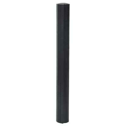 vidaXL Teppich Rechteckig Schwarz 70x100 cm Bambus