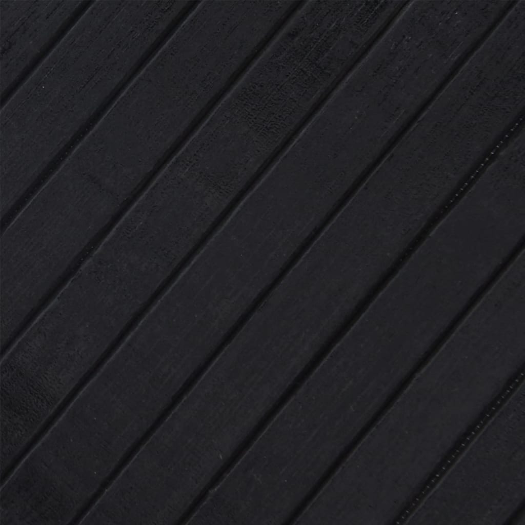 vidaXL Teppich Rechteckig Schwarz 70x100 cm Bambus