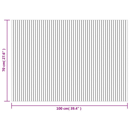 vidaXL Teppich Rechteckig Schwarz 70x100 cm Bambus