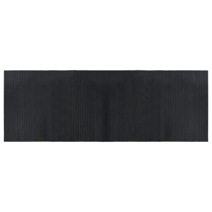 vidaXL Teppich Rechteckig Schwarz 70x200 cm Bambus