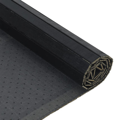 vidaXL Teppich Rechteckig Schwarz 70x200 cm Bambus