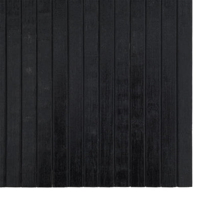 vidaXL Teppich Rechteckig Schwarz 70x200 cm Bambus