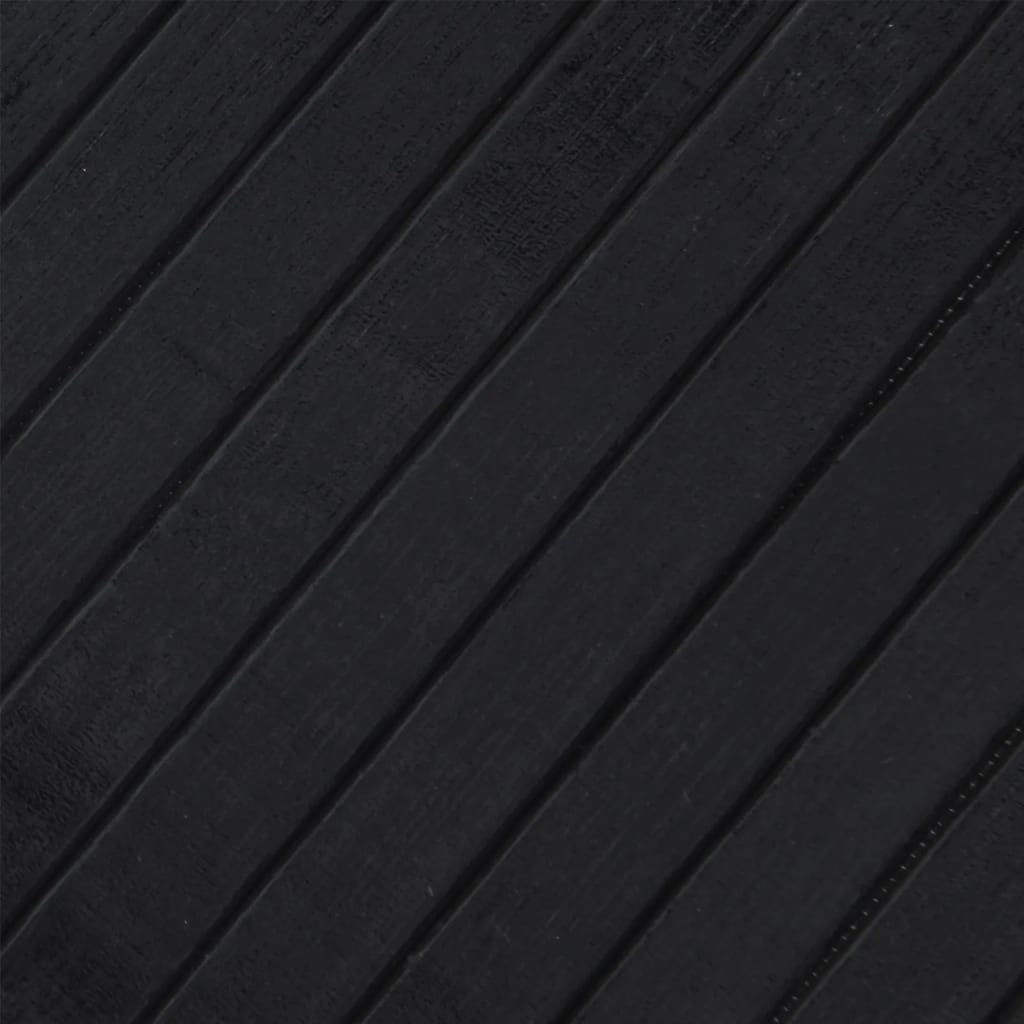 vidaXL Teppich Rechteckig Schwarz 70x200 cm Bambus