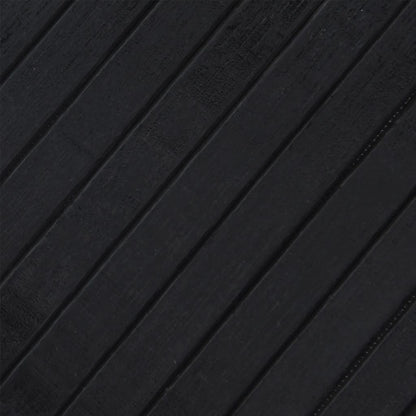 vidaXL Teppich Rechteckig Schwarz 70x200 cm Bambus
