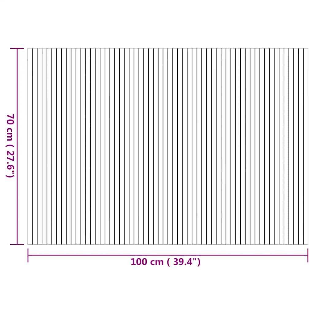 vidaXL Teppich Rechteckig Natur 70x200 cm Bambus