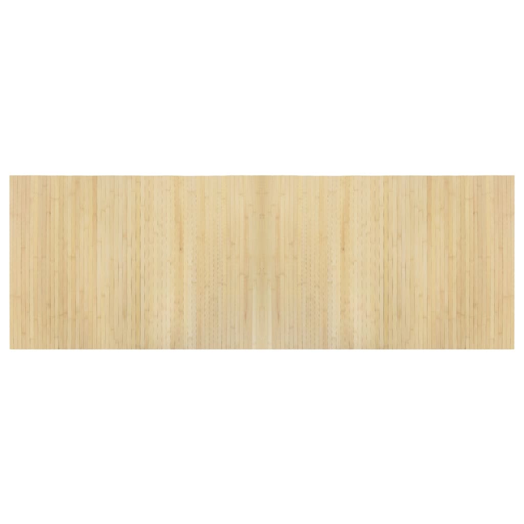 vidaXL Teppich Rechteckig Hell Natur 70x200 cm Bambus