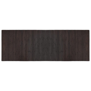 vidaXL Teppich Rechteckig Dunkelbraun 70x200 cm Bambus