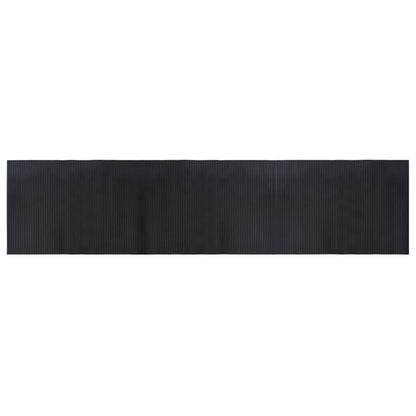 vidaXL Teppich Rechteckig Schwarz 70x300 cm Bambus