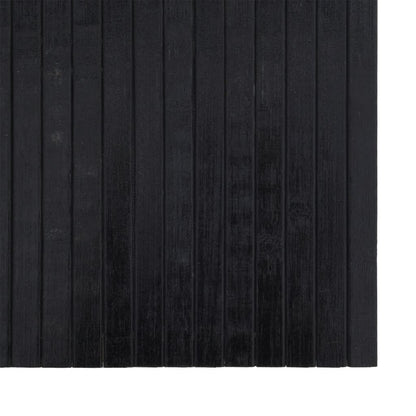 vidaXL Teppich Rechteckig Schwarz 70x300 cm Bambus