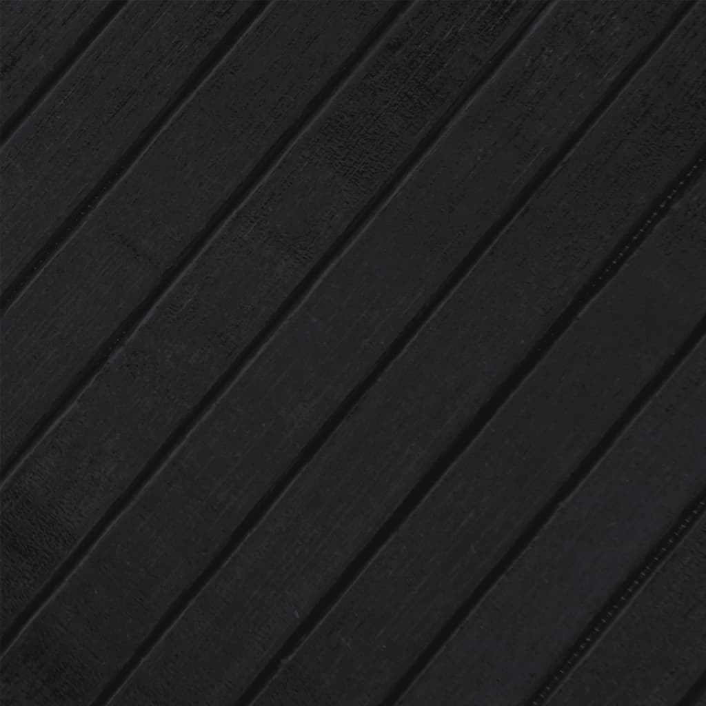vidaXL Teppich Rechteckig Schwarz 70x300 cm Bambus