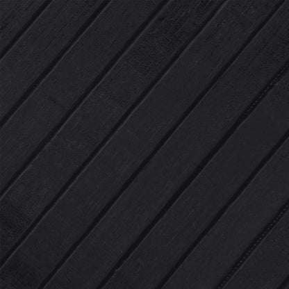 vidaXL Teppich Rechteckig Schwarz 70x300 cm Bambus