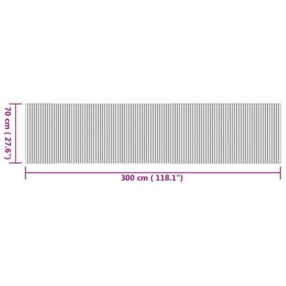vidaXL Teppich Rechteckig Natur 70x300 cm Bambus