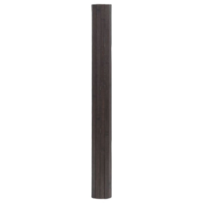vidaXL Teppich Rechteckig Dunkelbraun 70x300 cm Bambus
