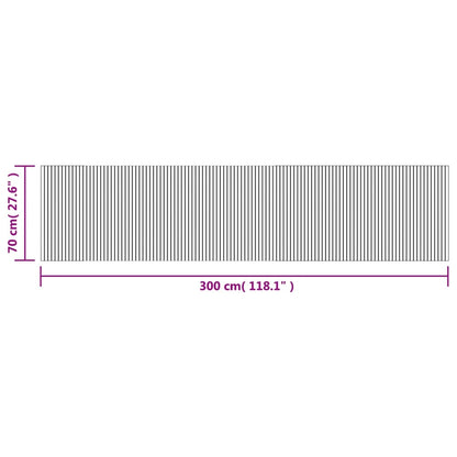 vidaXL Teppich Rechteckig Dunkelbraun 70x300 cm Bambus