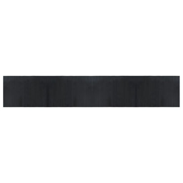 vidaXL Teppich Rechteckig Schwarz 70x400 cm Bambus