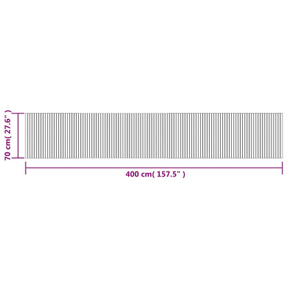 vidaXL Teppich Rechteckig Braun 70x400 cm Bambus