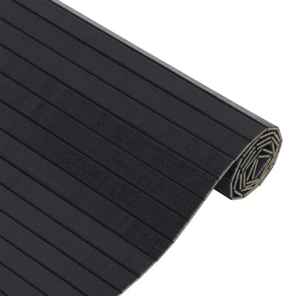 vidaXL Teppich Rechteckig Schwarz 70x500 cm Bambus
