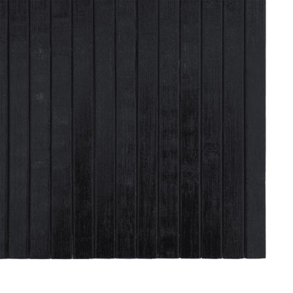 vidaXL Teppich Rechteckig Schwarz 70x500 cm Bambus
