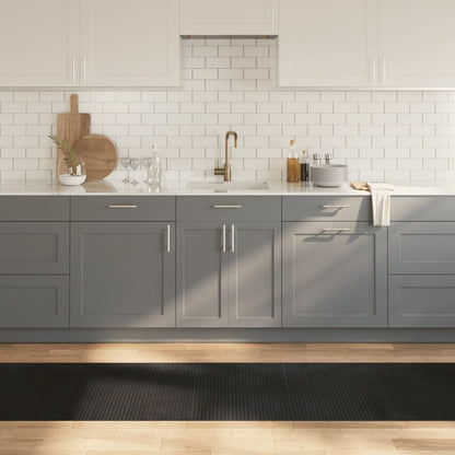 vidaXL Teppich Rechteckig Schwarz 70x500 cm Bambus
