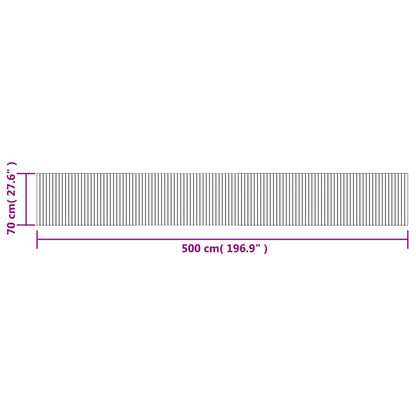 vidaXL Tapis Rectangulaire Nature Clair 70x500 cm Bambou