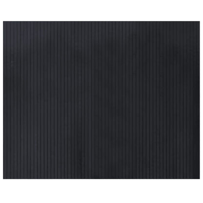 vidaXL Tapis rectangulaire Noir 80x100 cm Bambou