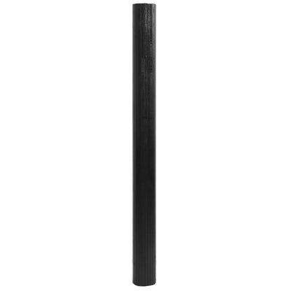vidaXL Tapis rectangulaire Noir 80x100 cm Bambou