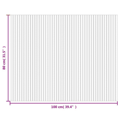 vidaXL Tapis rectangulaire Noir 80x100 cm Bambou