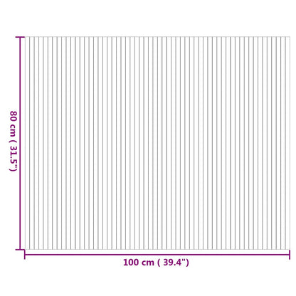vidaXL Teppich Rechteckig Natur 80x100 cm Bambus