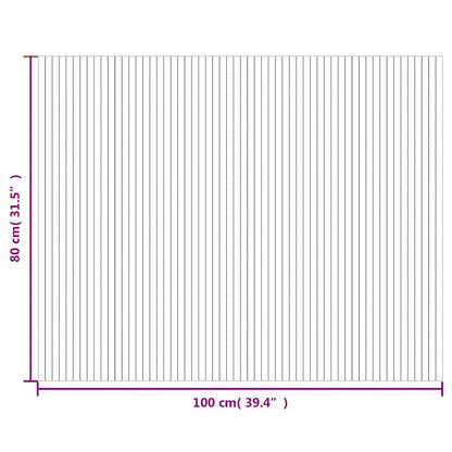 vidaXL Teppich Rechteckig Braun 80x100 cm Bambus