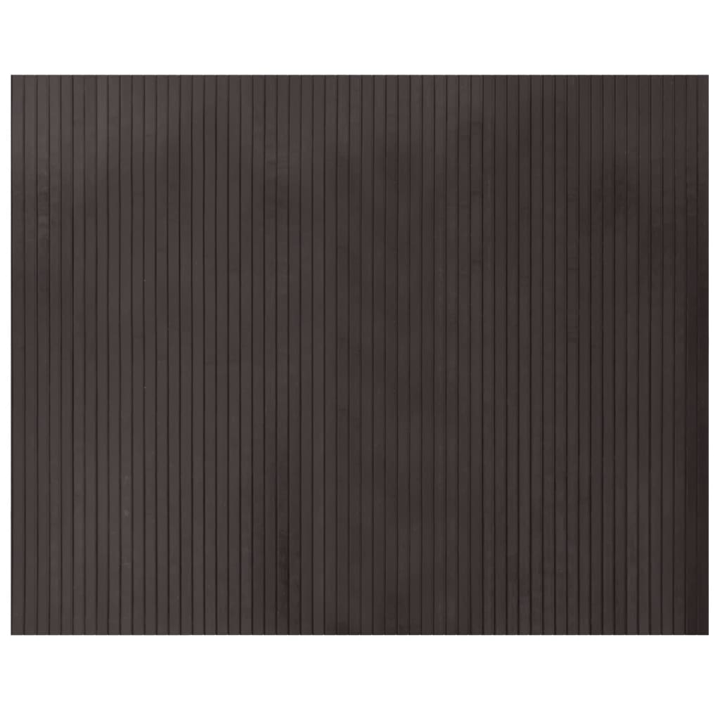 vidaXL Tapis rectangulaire Marron foncé 80x100 cm Bambou