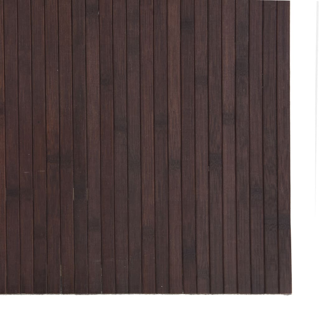vidaXL Tapis rectangulaire Marron foncé 80x100 cm Bambou