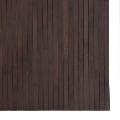 vidaXL Tapis rectangulaire Marron foncé 80x100 cm Bambou