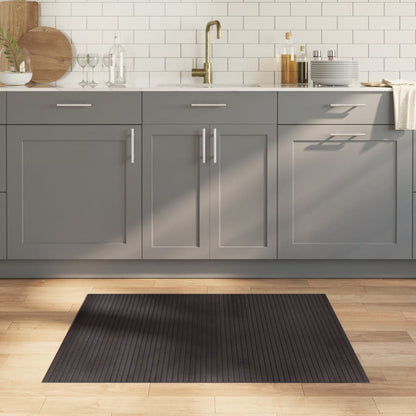 vidaXL Tapis rectangulaire Marron foncé 80x100 cm Bambou