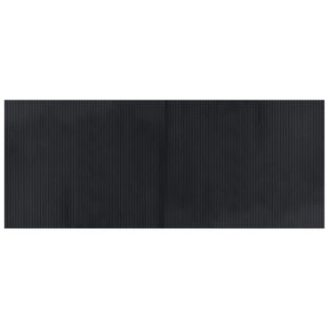vidaXL Teppich Rechteckig Schwarz 80x200 cm Bambus