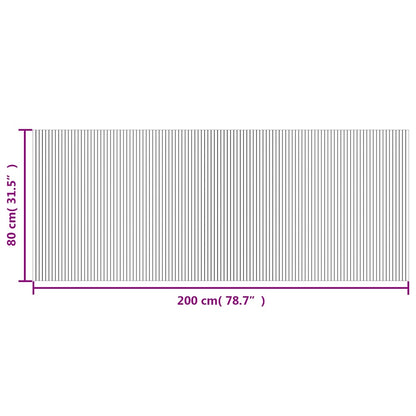 vidaXL Teppich Rechteckig Braun 80x200 cm Bambus