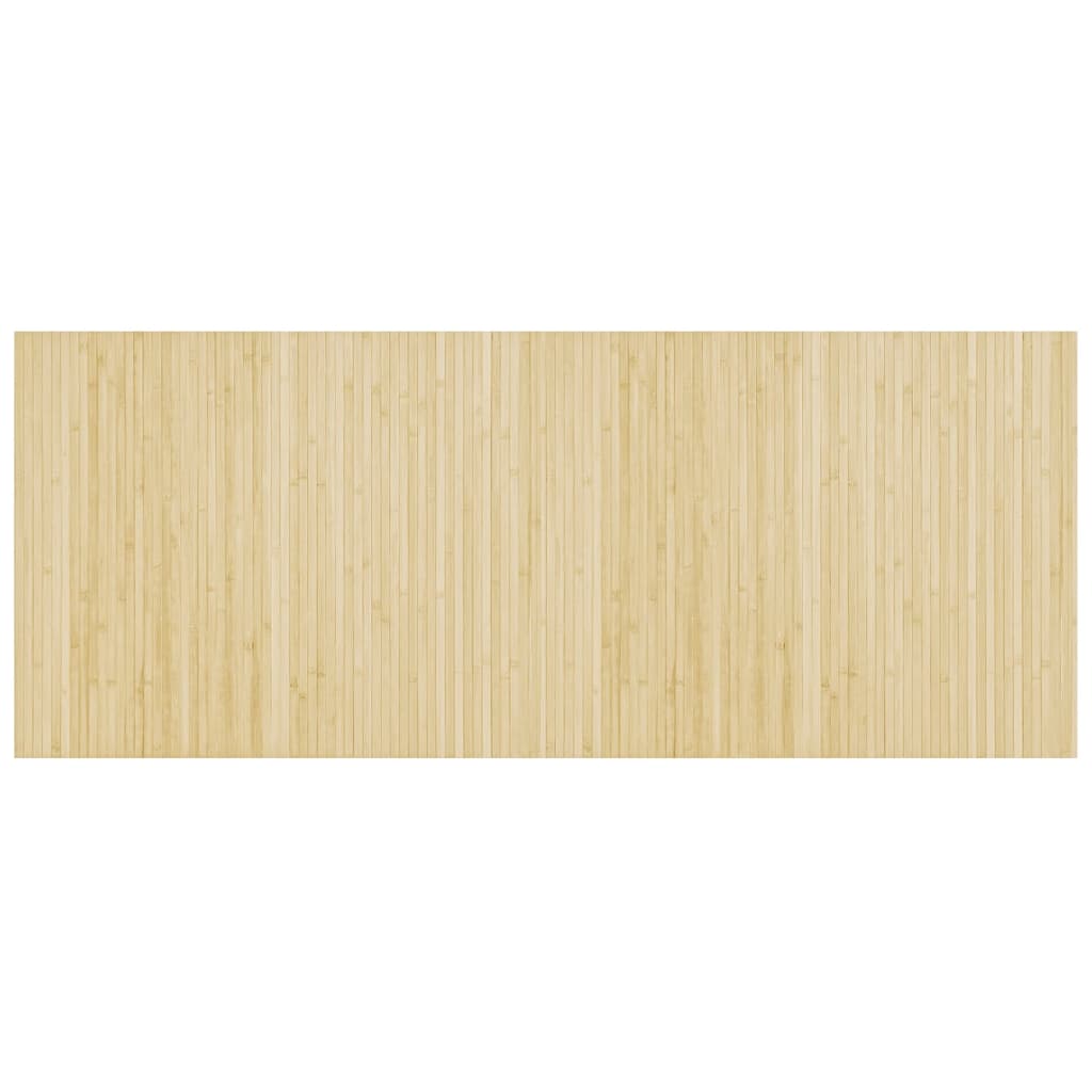 vidaXL Tapis rectangulaire clair naturel 80x200 cm Bambou