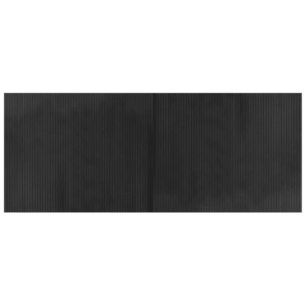 vidaXL Tapis rectangulaire gris 80x200 cm Bambou